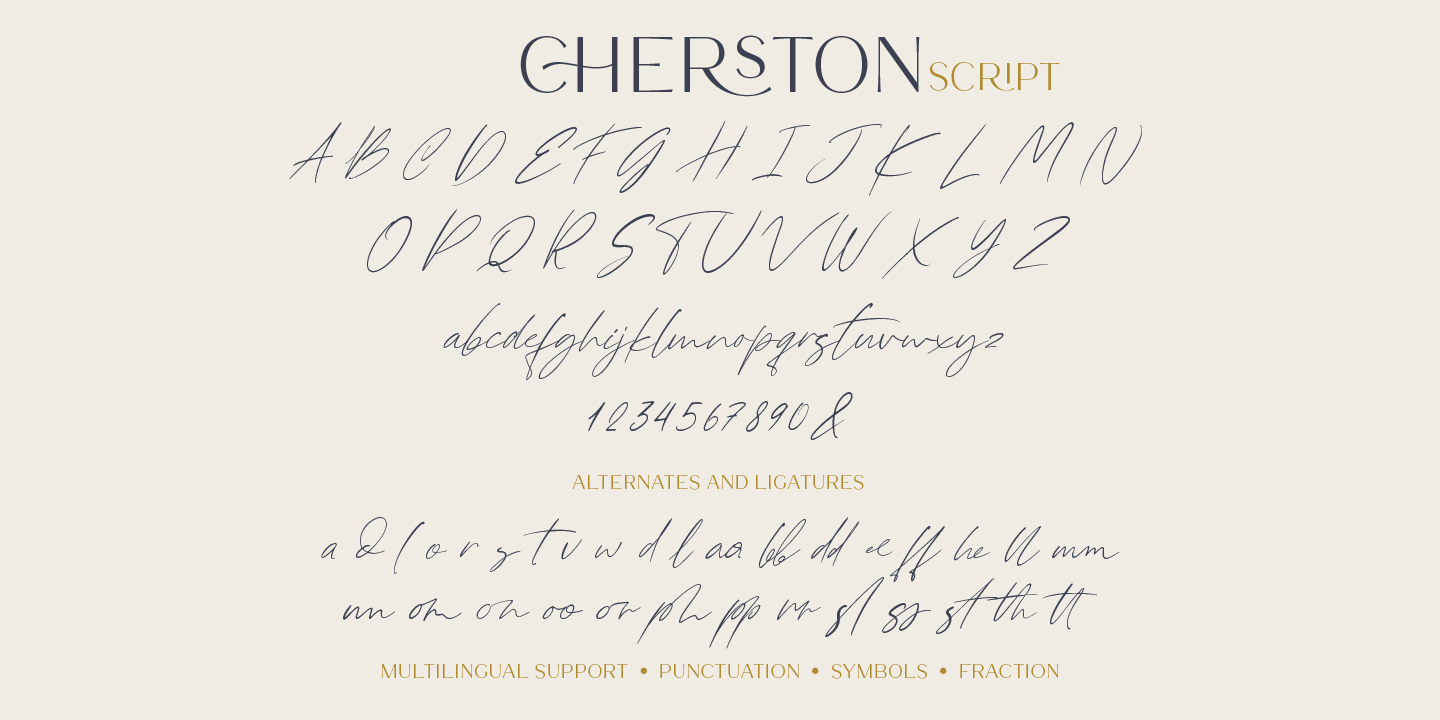 Пример шрифта Cherston Light Rough